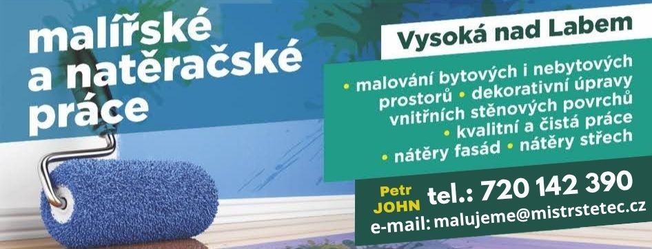 Malířské a natěračské práce Petr John Vysoká nad Labem